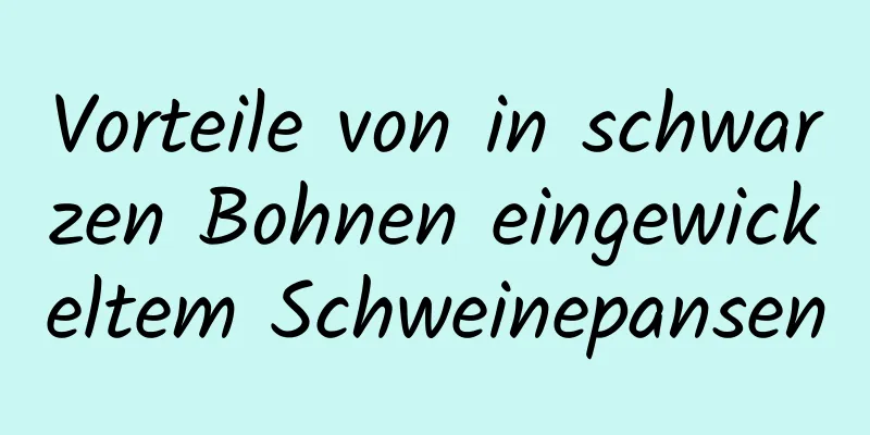 Vorteile von in schwarzen Bohnen eingewickeltem Schweinepansen