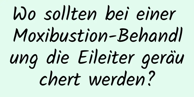 Wo sollten bei einer Moxibustion-Behandlung die Eileiter geräuchert werden?