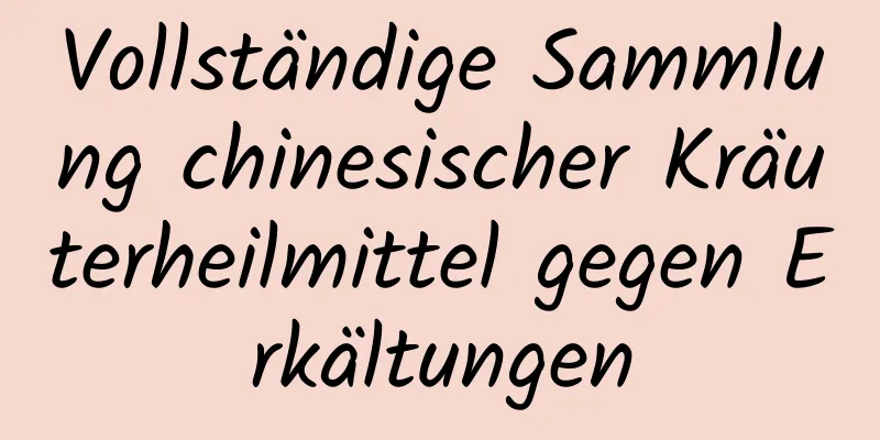 Vollständige Sammlung chinesischer Kräuterheilmittel gegen Erkältungen