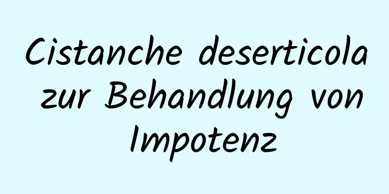 Cistanche deserticola zur Behandlung von Impotenz