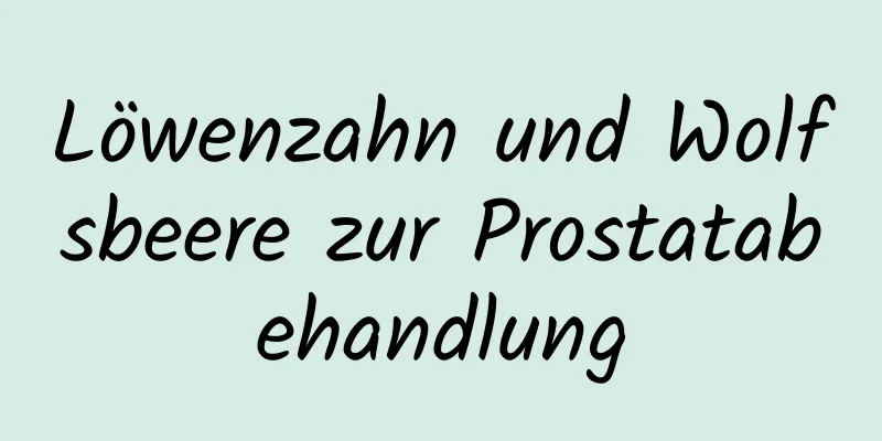 Löwenzahn und Wolfsbeere zur Prostatabehandlung