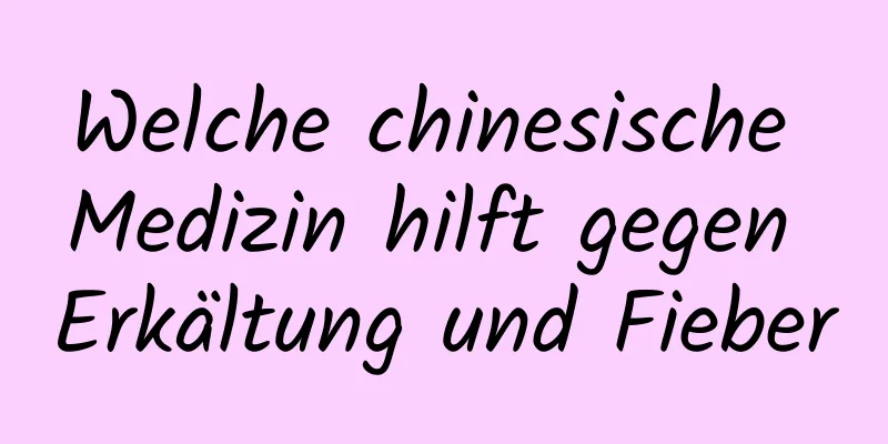 Welche chinesische Medizin hilft gegen Erkältung und Fieber