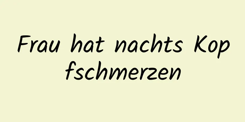 Frau hat nachts Kopfschmerzen