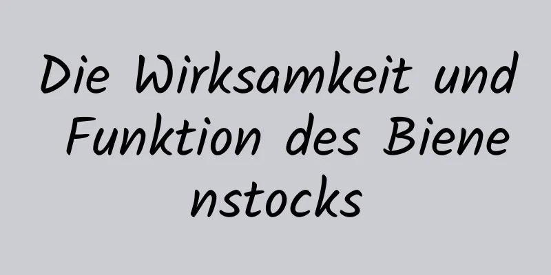 Die Wirksamkeit und Funktion des Bienenstocks