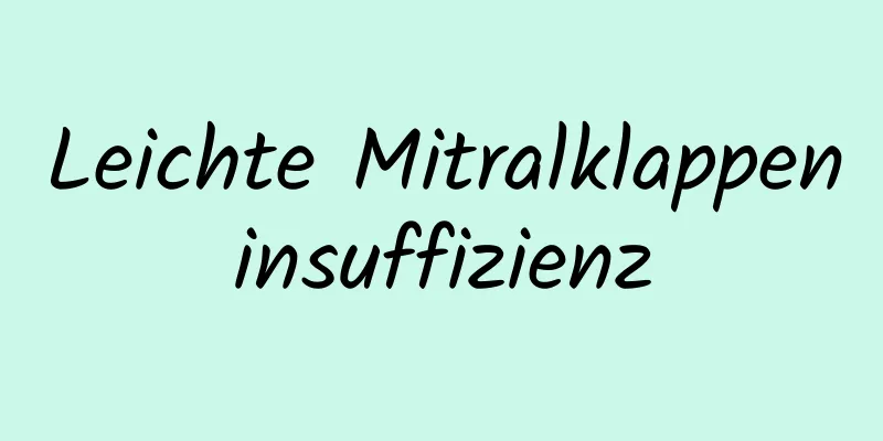 Leichte Mitralklappeninsuffizienz