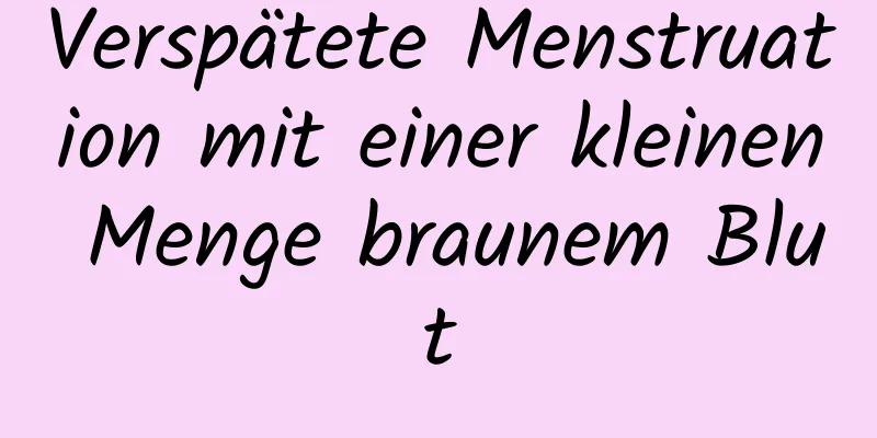 Verspätete Menstruation mit einer kleinen Menge braunem Blut