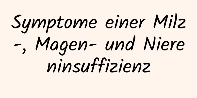 Symptome einer Milz-, Magen- und Niereninsuffizienz