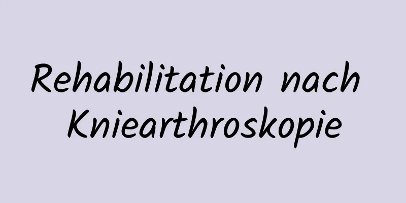 Rehabilitation nach Kniearthroskopie