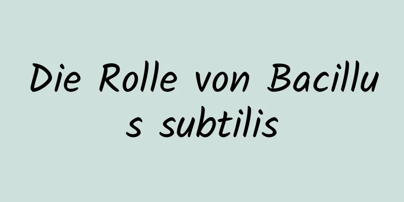 Die Rolle von Bacillus subtilis