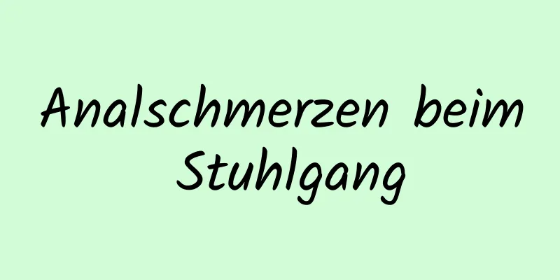 Analschmerzen beim Stuhlgang