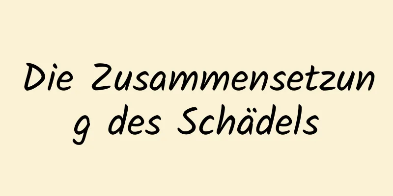 Die Zusammensetzung des Schädels