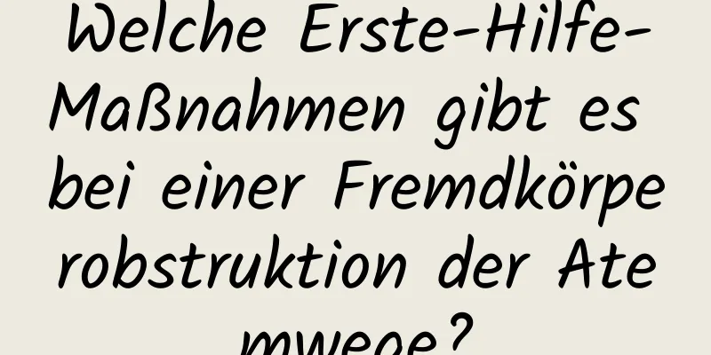 Welche Erste-Hilfe-Maßnahmen gibt es bei einer Fremdkörperobstruktion der Atemwege?