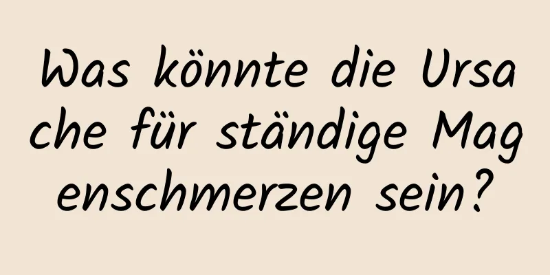 Was könnte die Ursache für ständige Magenschmerzen sein?