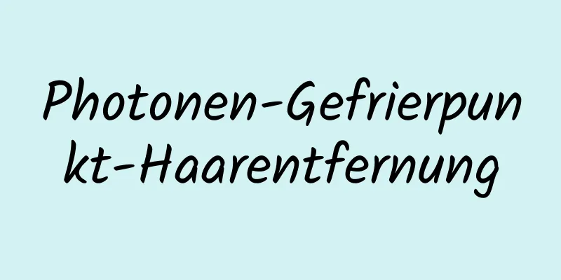 Photonen-Gefrierpunkt-Haarentfernung