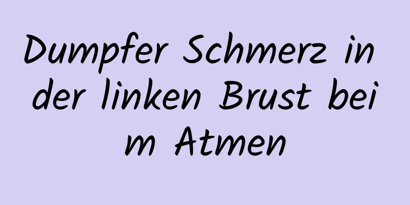 Dumpfer Schmerz in der linken Brust beim Atmen