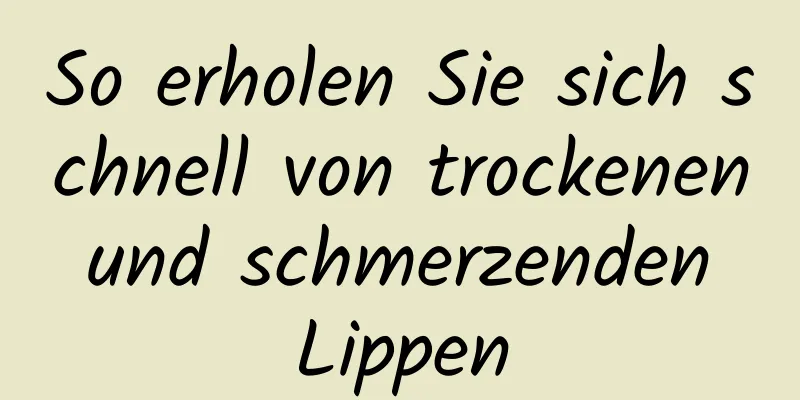 So erholen Sie sich schnell von trockenen und schmerzenden Lippen