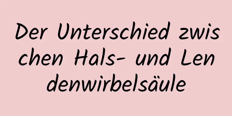 Der Unterschied zwischen Hals- und Lendenwirbelsäule