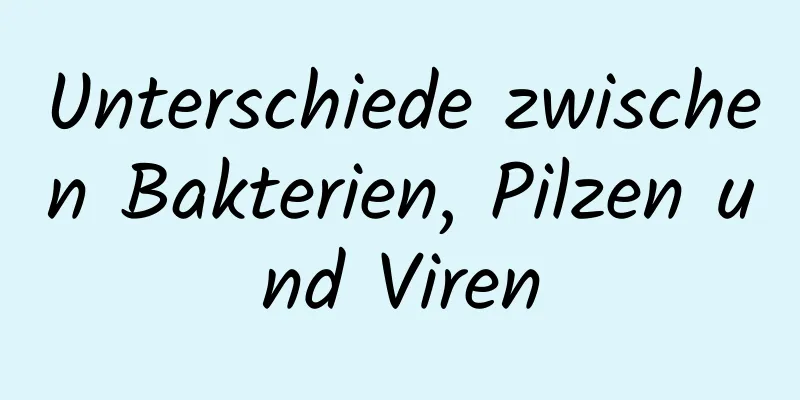 Unterschiede zwischen Bakterien, Pilzen und Viren