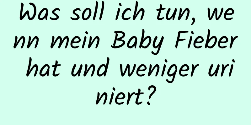 Was soll ich tun, wenn mein Baby Fieber hat und weniger uriniert?