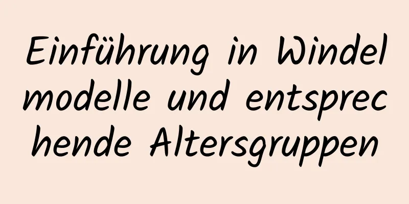 Einführung in Windelmodelle und entsprechende Altersgruppen