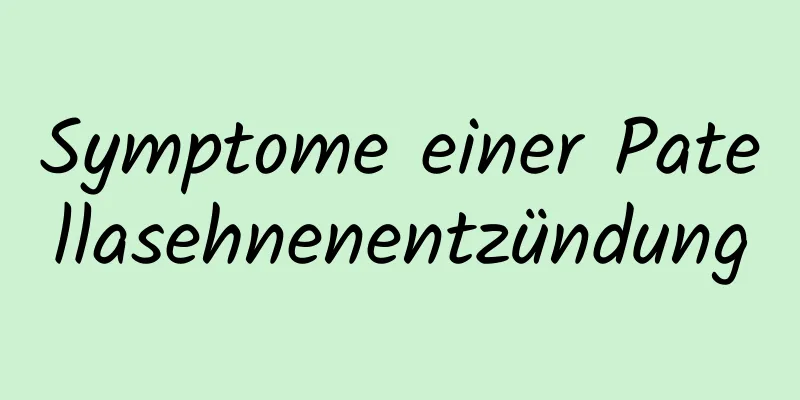 Symptome einer Patellasehnenentzündung