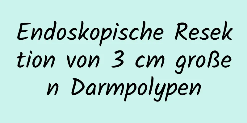 Endoskopische Resektion von 3 cm großen Darmpolypen