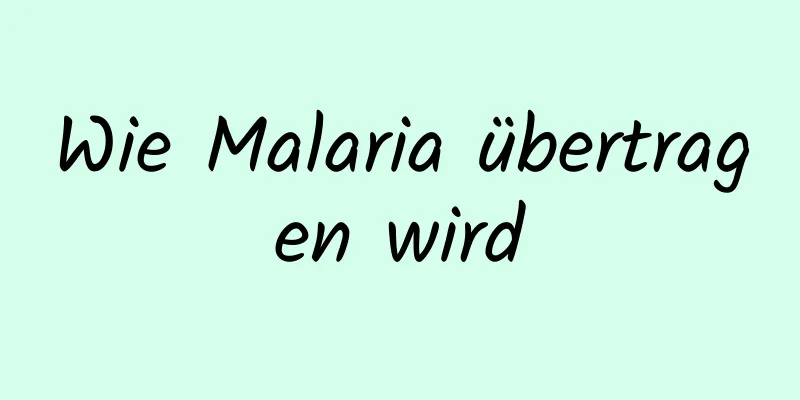 Wie Malaria übertragen wird