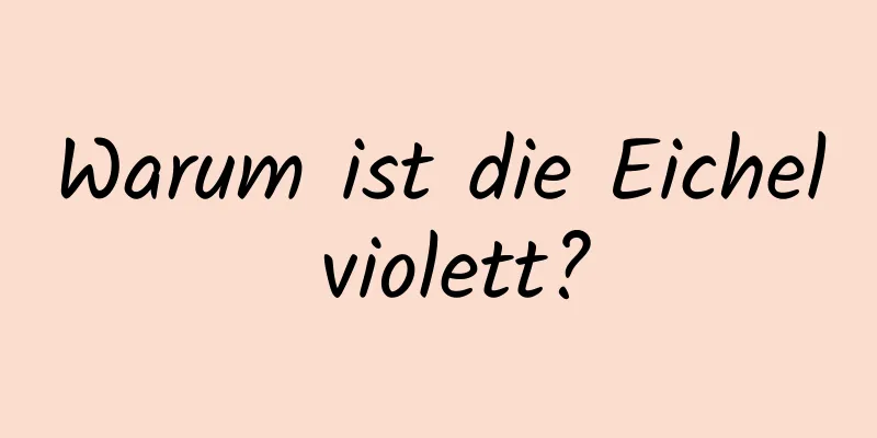 Warum ist die Eichel violett?