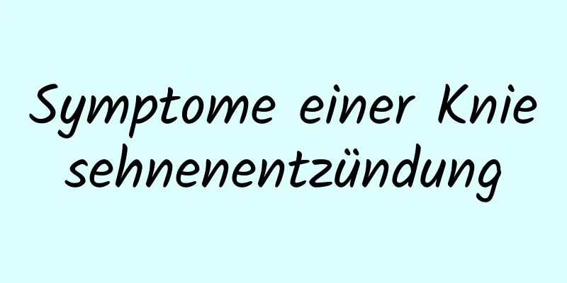 Symptome einer Kniesehnenentzündung