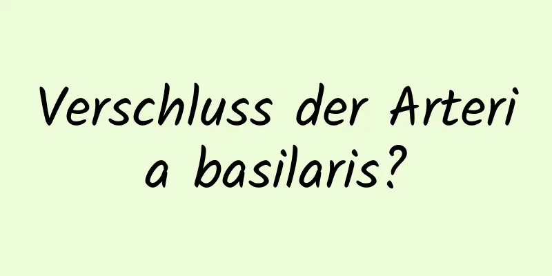 Verschluss der Arteria basilaris?