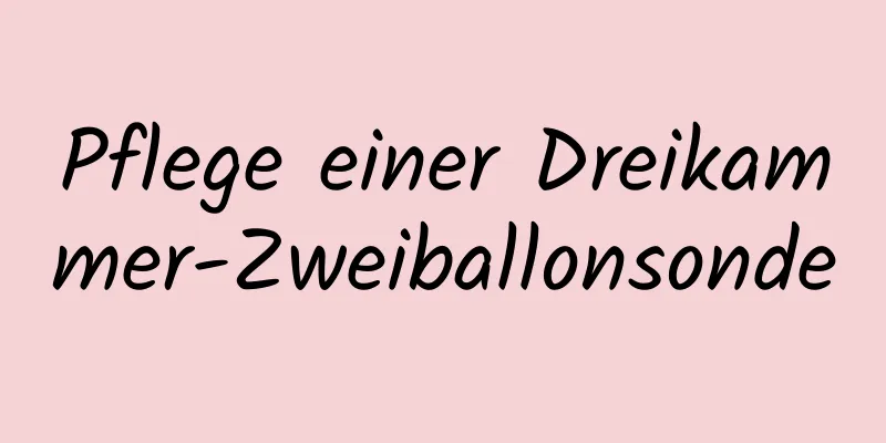 Pflege einer Dreikammer-Zweiballonsonde