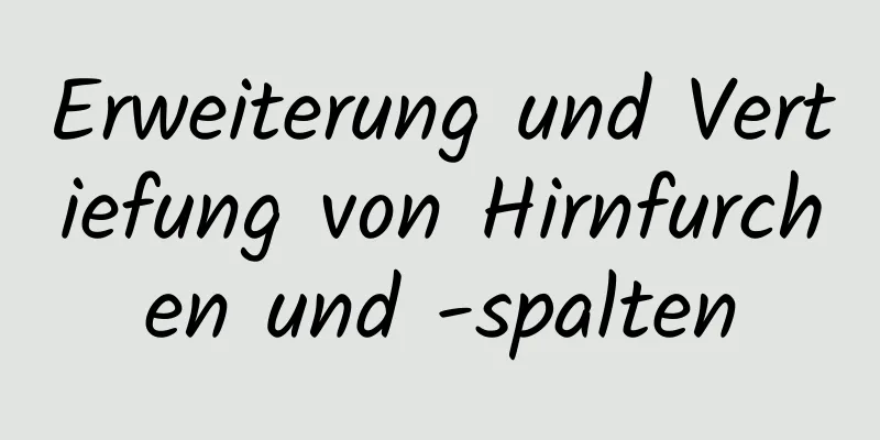 Erweiterung und Vertiefung von Hirnfurchen und -spalten