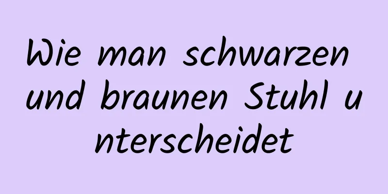 Wie man schwarzen und braunen Stuhl unterscheidet