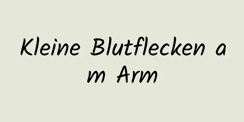 Kleine Blutflecken am Arm