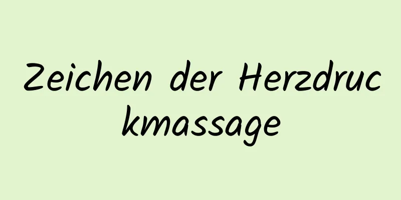 Zeichen der Herzdruckmassage