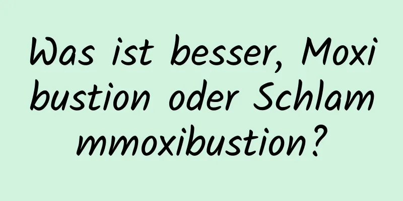 Was ist besser, Moxibustion oder Schlammmoxibustion?