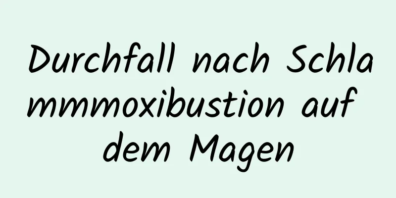 Durchfall nach Schlammmoxibustion auf dem Magen