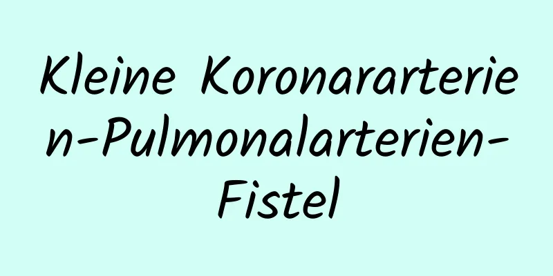 Kleine Koronararterien-Pulmonalarterien-Fistel