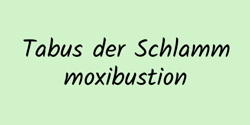 Tabus der Schlammmoxibustion