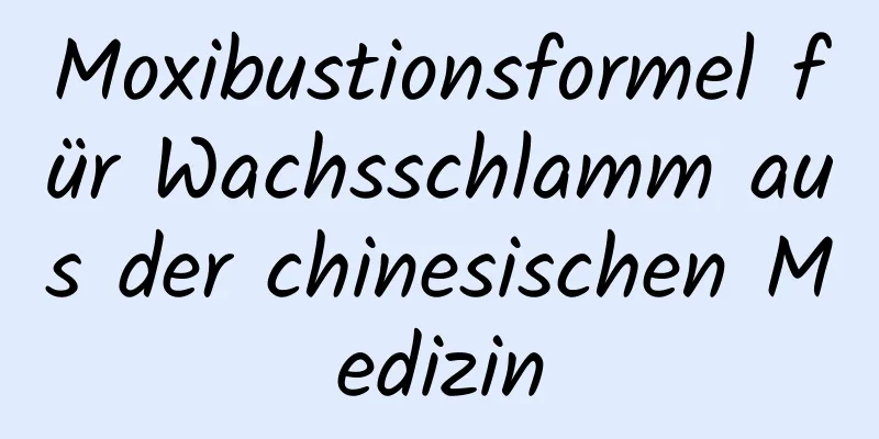 Moxibustionsformel für Wachsschlamm aus der chinesischen Medizin