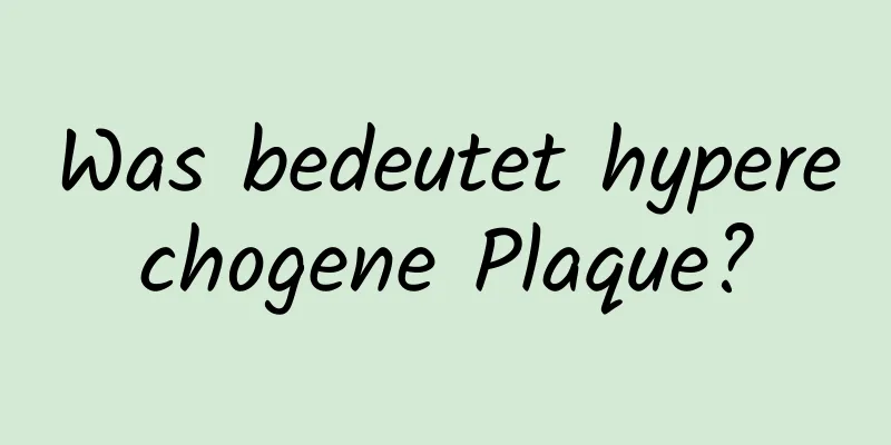 Was bedeutet hyperechogene Plaque?