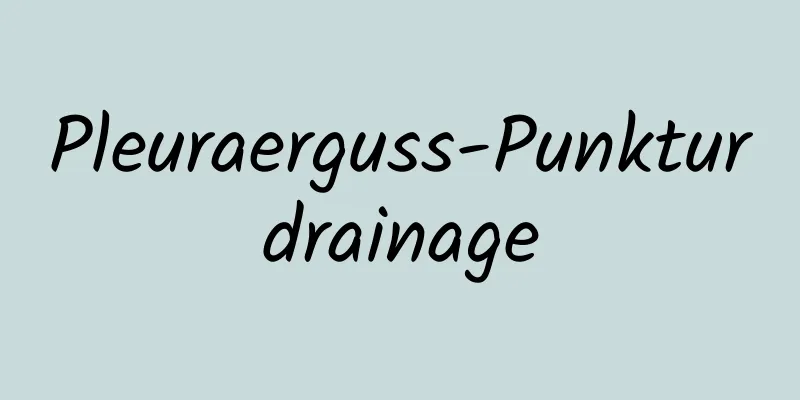 Pleuraerguss-Punkturdrainage