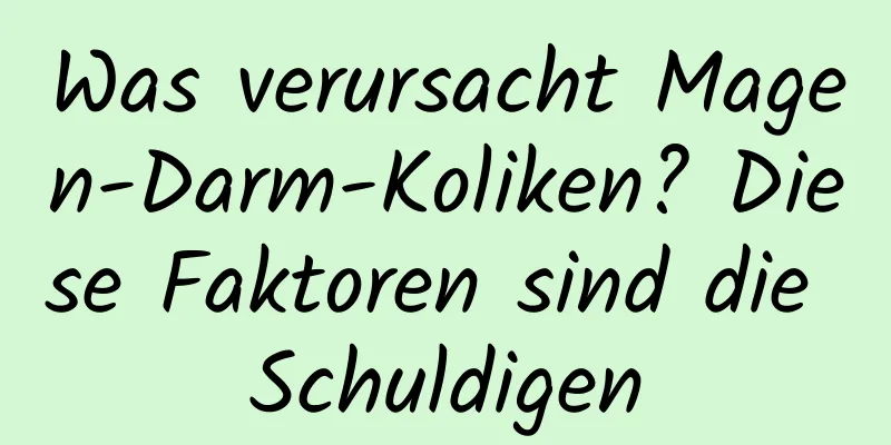 Was verursacht Magen-Darm-Koliken? Diese Faktoren sind die Schuldigen