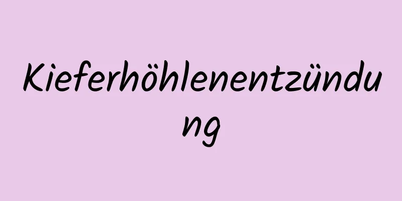 Kieferhöhlenentzündung