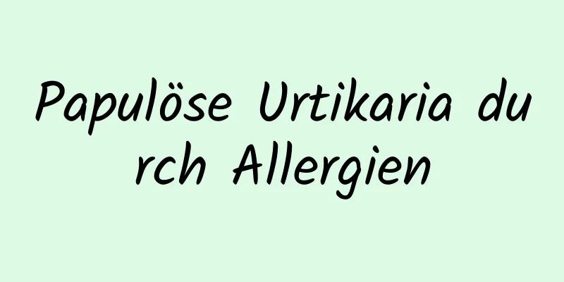 Papulöse Urtikaria durch Allergien