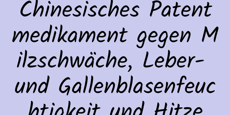 Chinesisches Patentmedikament gegen Milzschwäche, Leber- und Gallenblasenfeuchtigkeit und Hitze