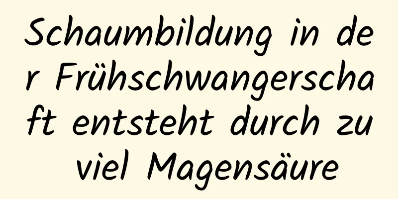 Schaumbildung in der Frühschwangerschaft entsteht durch zu viel Magensäure