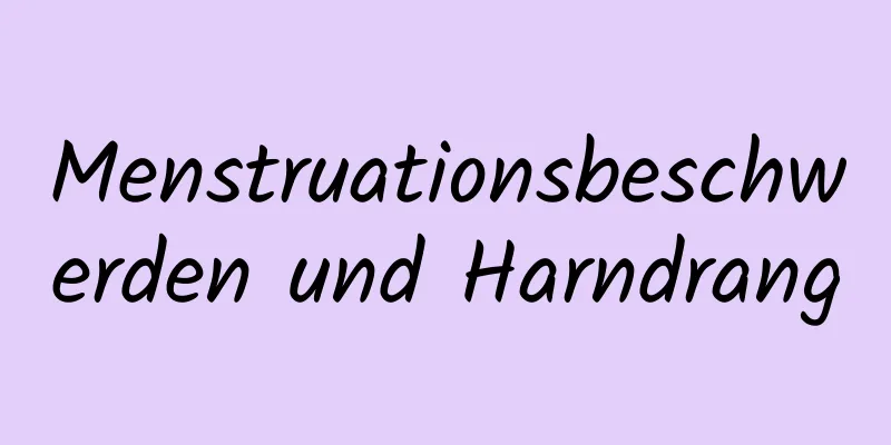 Menstruationsbeschwerden und Harndrang