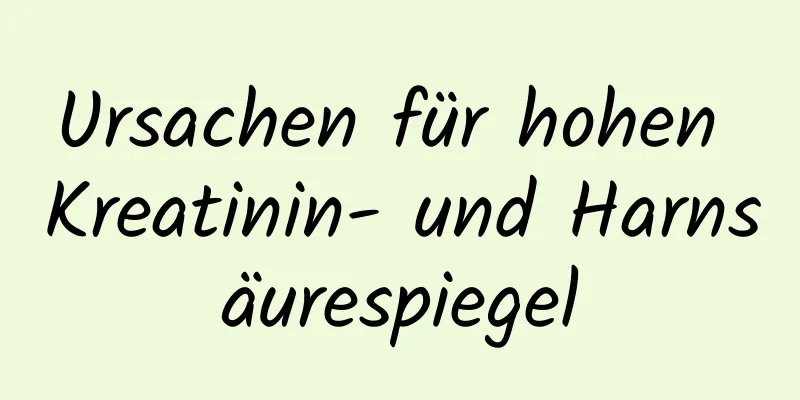 Ursachen für hohen Kreatinin- und Harnsäurespiegel