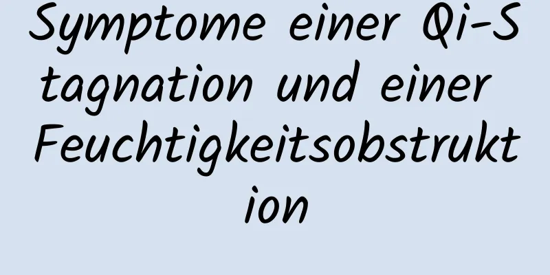 Symptome einer Qi-Stagnation und einer Feuchtigkeitsobstruktion